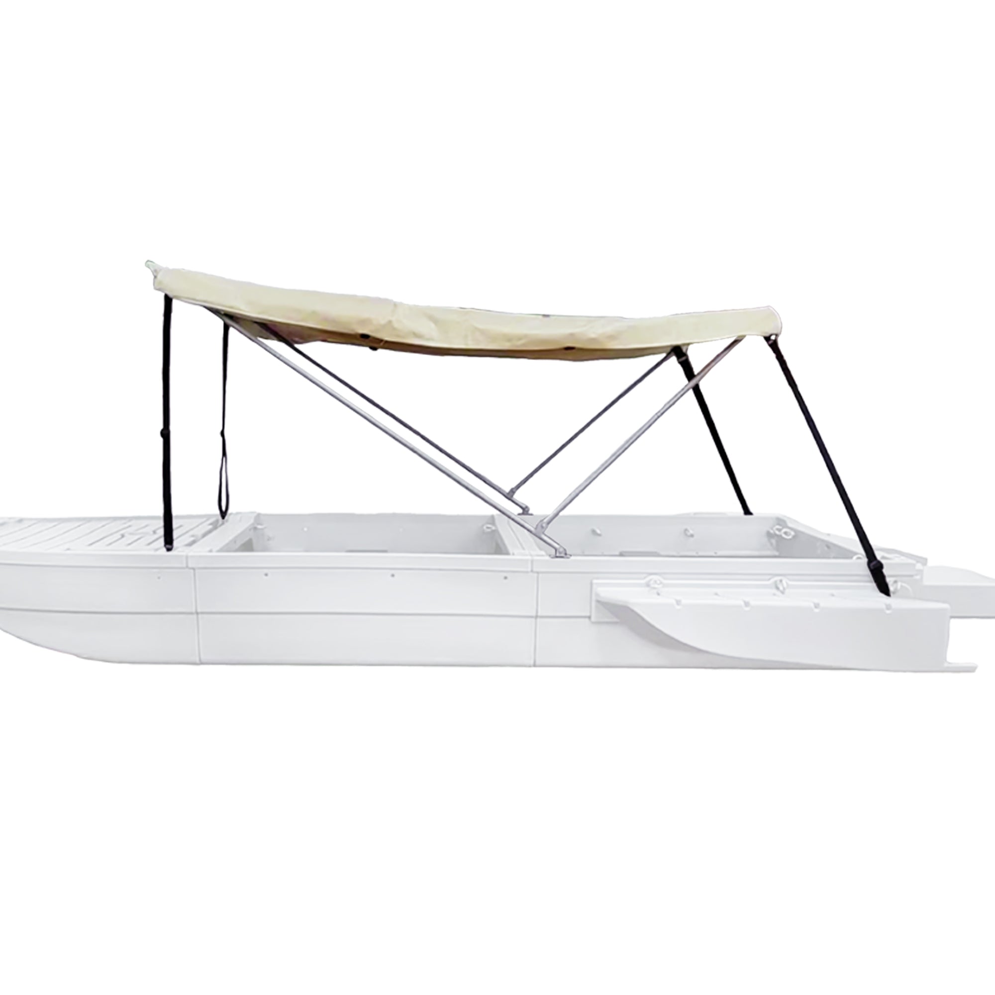 Three-sided sunshade canopy for the Artigree P1 folding boat（Beige）