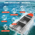 B1 Pontoon Boat ,  with Fish Tank for Hunting, Fishing, Rescuing and Touring (Grey)