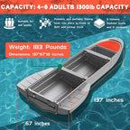 B1 Pontoon Boat ,  with Fish Tank for Hunting, Fishing, Rescuing and Touring (Grey)