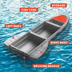 B1 Pontoon Boat ,  with Fish Tank for Hunting, Fishing, Rescuing and Touring (Grey)