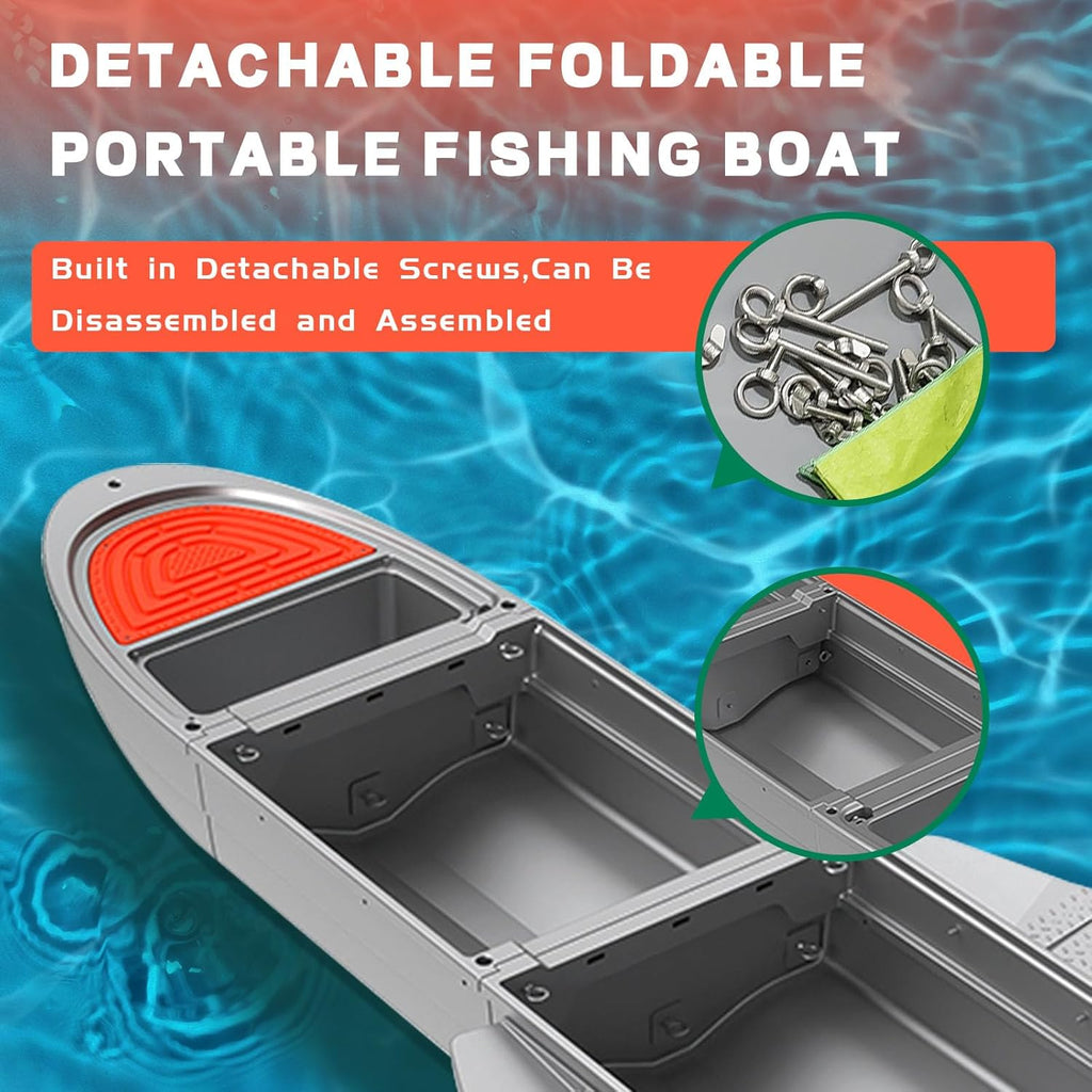 B1 Pontoon Boat ,  with Fish Tank for Hunting, Fishing, Rescuing and Touring (Grey)