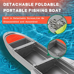 B1 Pontoon Boat ,  with Fish Tank for Hunting, Fishing, Rescuing and Touring (Grey)