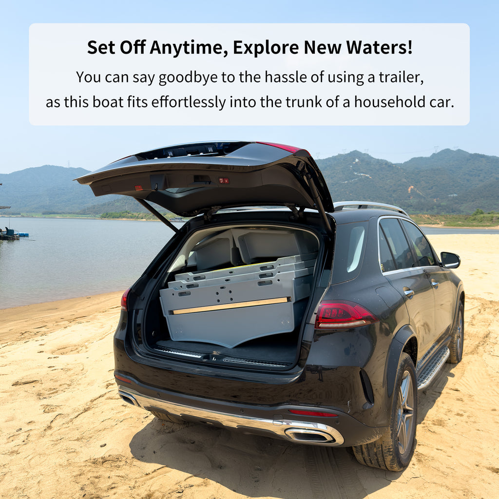 Artigree Fishing Boat, P1 Boat Fits in SUV Trunk  (Blue Grey)