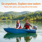 Modular Folding Boat, W1 Pontoon Boat - Multi-Functional Portable Kayak for 2-4 People, Sturdy Dinghy Boat -Ideal for Lure Fishing, Adventure, Travel, Working, Sightseeing