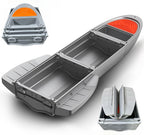 B1 Pontoon Boat ,  with Fish Tank for Hunting, Fishing, Rescuing and Touring (Grey)