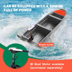 B1 Pontoon Boat ,  with Fish Tank for Hunting, Fishing, Rescuing and Touring (Grey)