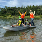 B1 Pontoon Boat ,  with Fish Tank for Hunting, Fishing, Rescuing and Touring (Grey)