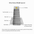 Artigree Fishing Boat, P1 Boat Fits in Sedan  (Air Grey)