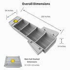 Artigree Fishing Boat, P1 Boat Fits in Sedan  (Air Grey)