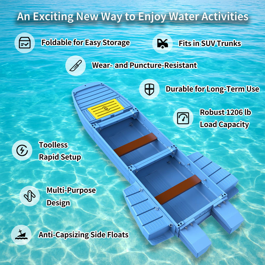 Artigree Fishing Boat, P1 Boat Fits in Suv (Pro Max Blue)