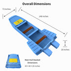 Artigree Fishing Boat, P1 Boat Fits in Suv (Pro Max Blue)