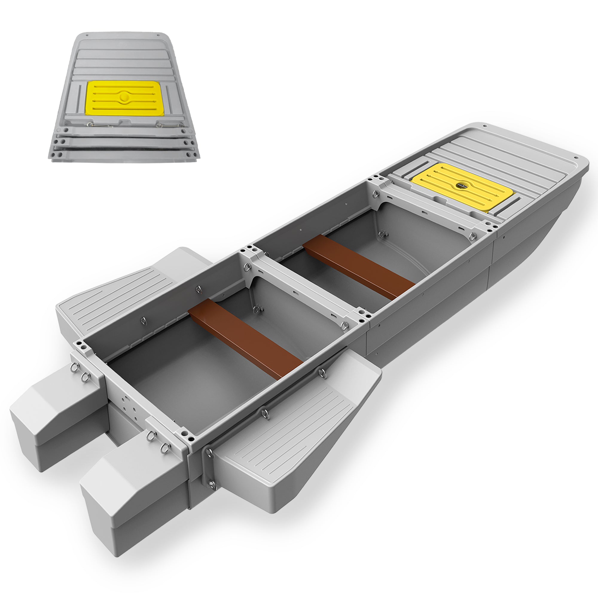 Artigree Fishing Boat, High-speed folding boat, Fits in Suv (Ultra Grey)