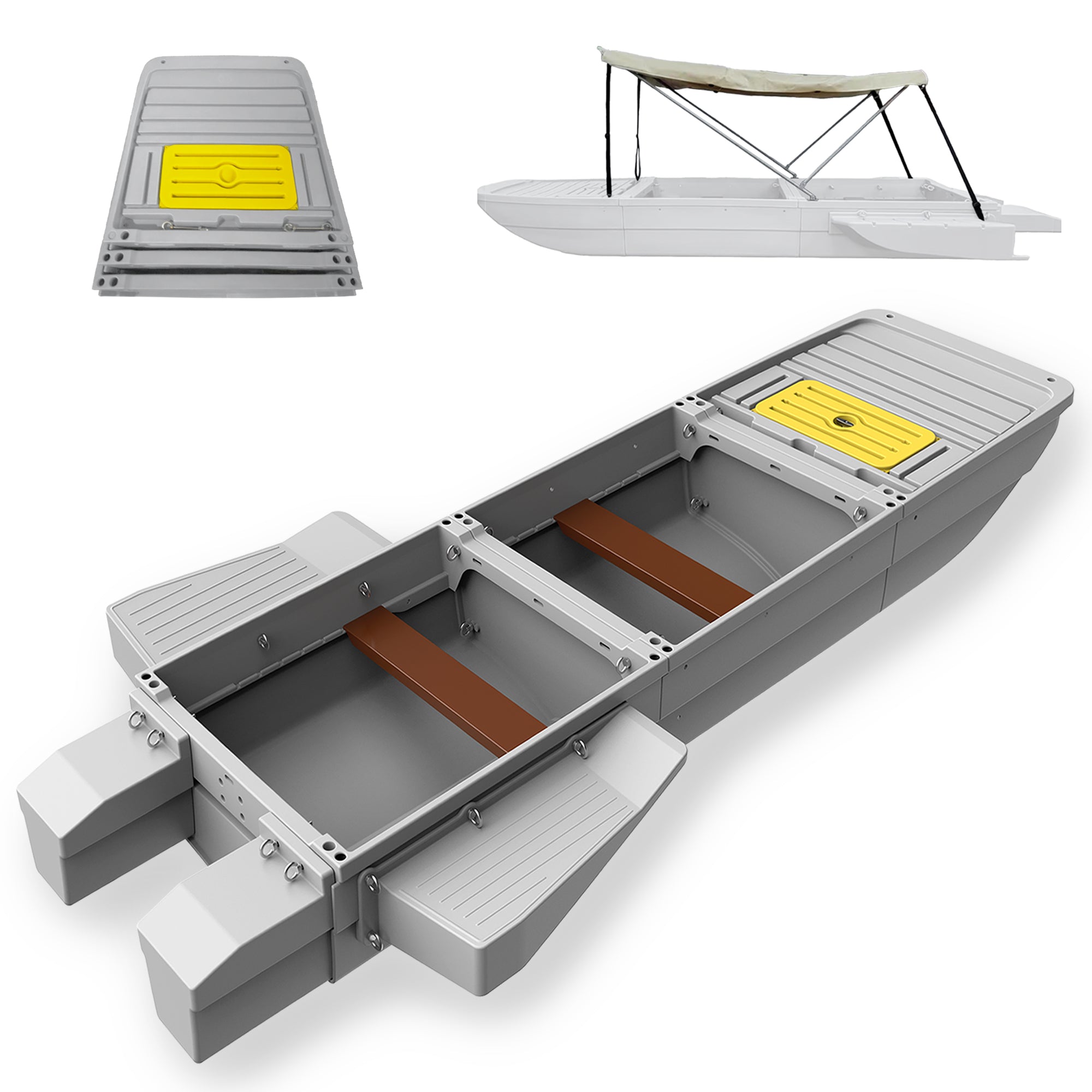 Artigree Fishing Boat, High-speed folding boat, Fits in Suv (Ultra Blue)