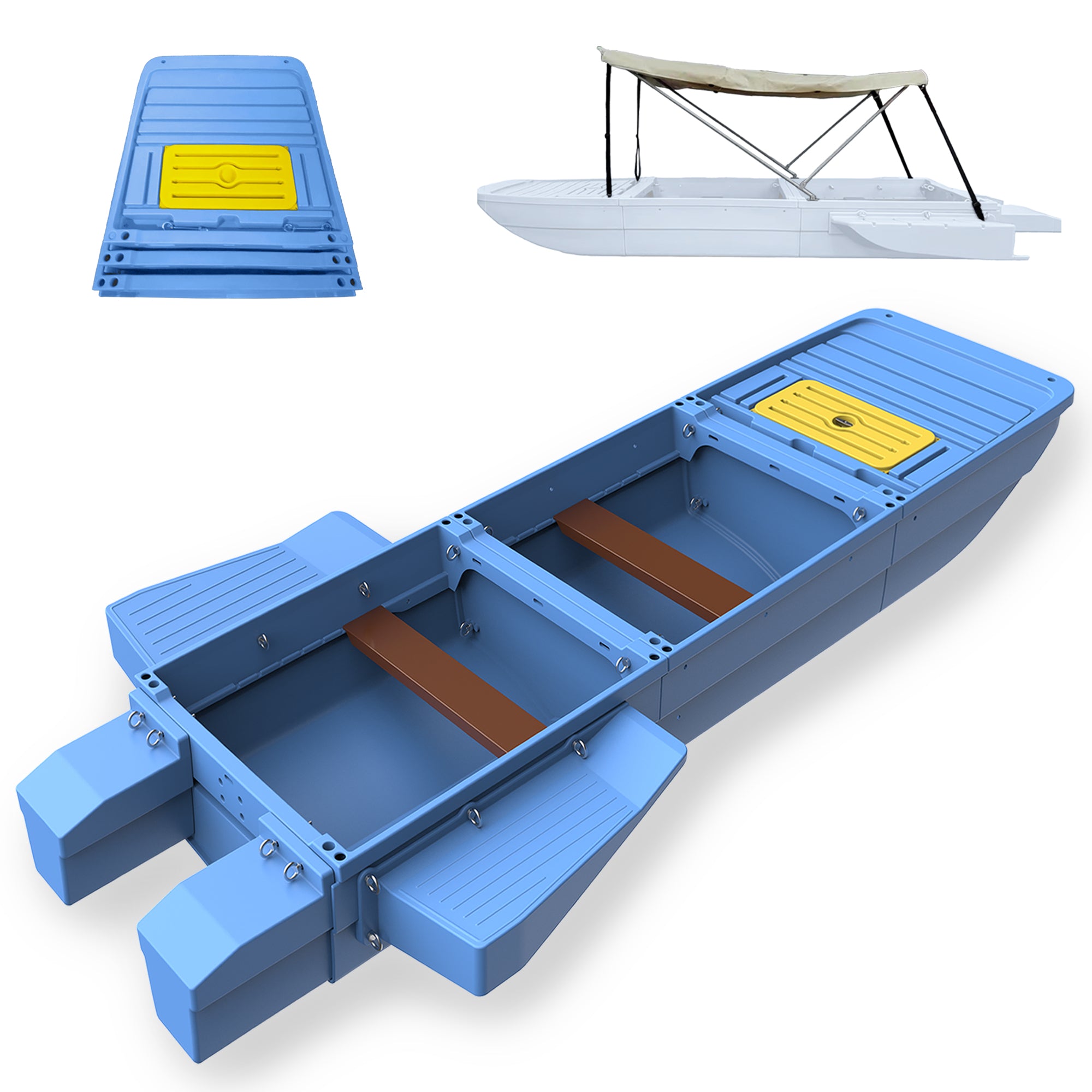 Artigree Fishing Boat, High-speed folding boat, Fits in Suv (Ultra Blue)