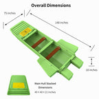 Artigree Fishing Boat, High-speed folding boat, Fits in Suv (Ultra Green)