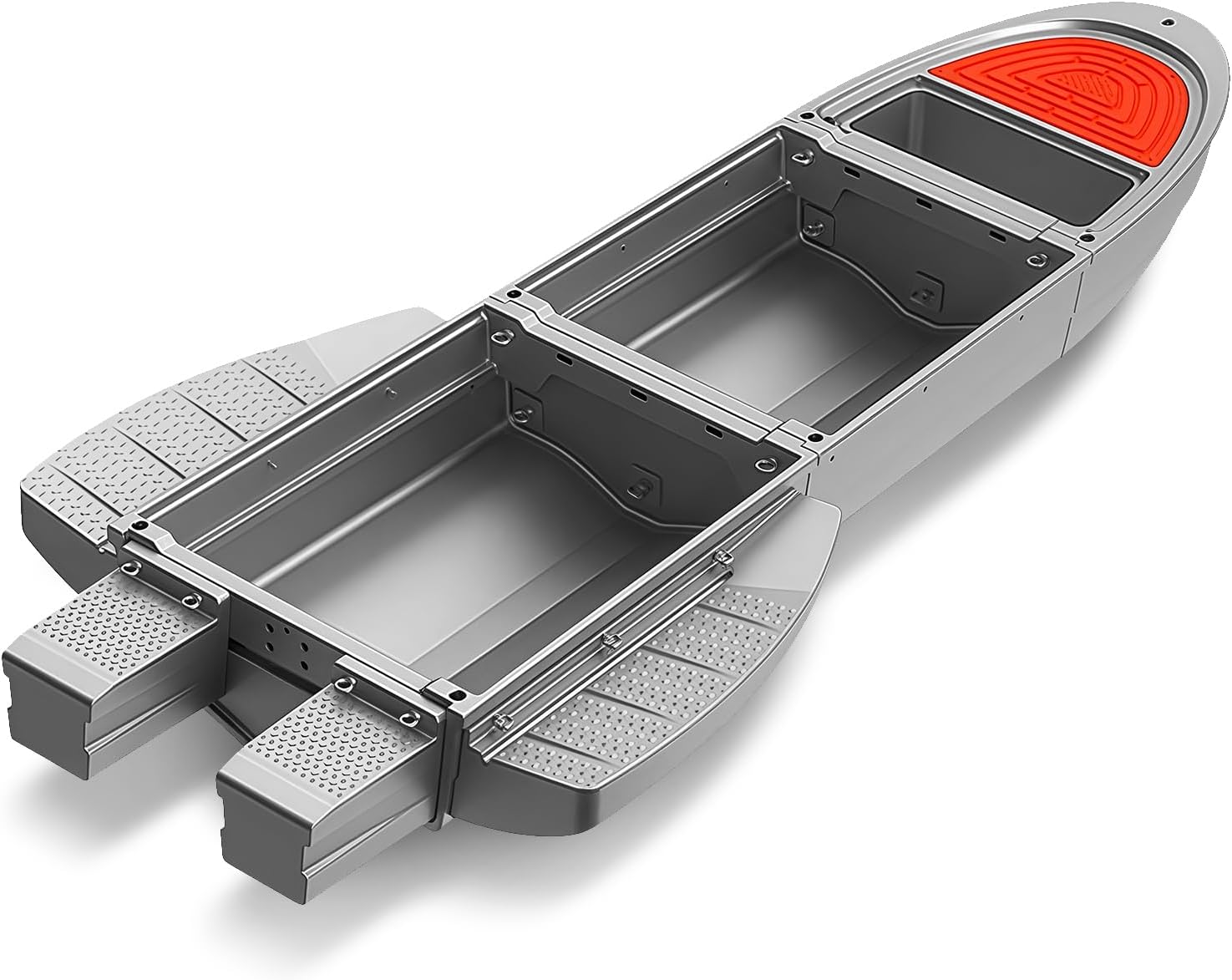 B1 Pontoon Boat ,  with Fish Tank for Hunting, Fishing, Rescuing and Touring (Grey)